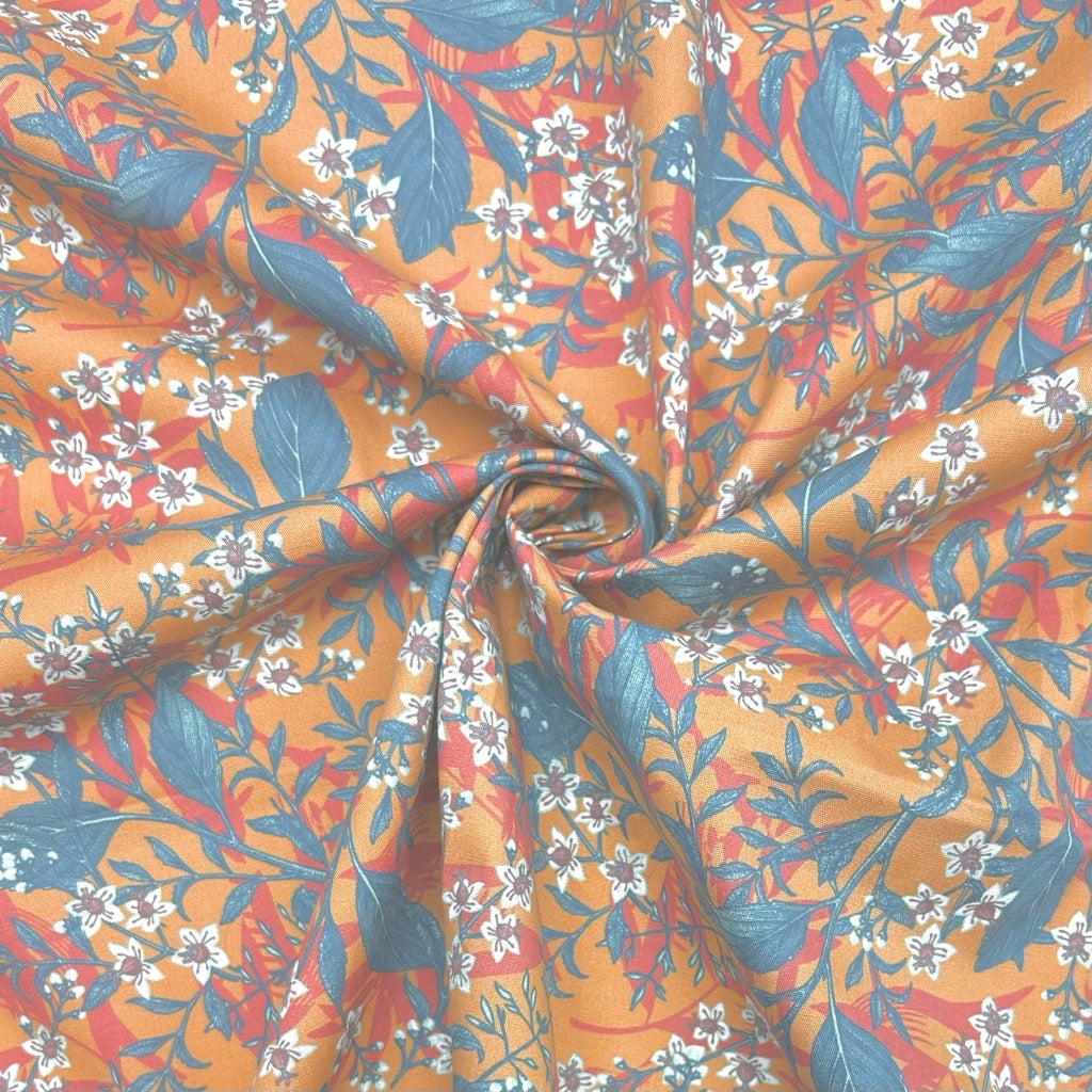 Charming Bouquets Stretch Cotton Poplin Fabric