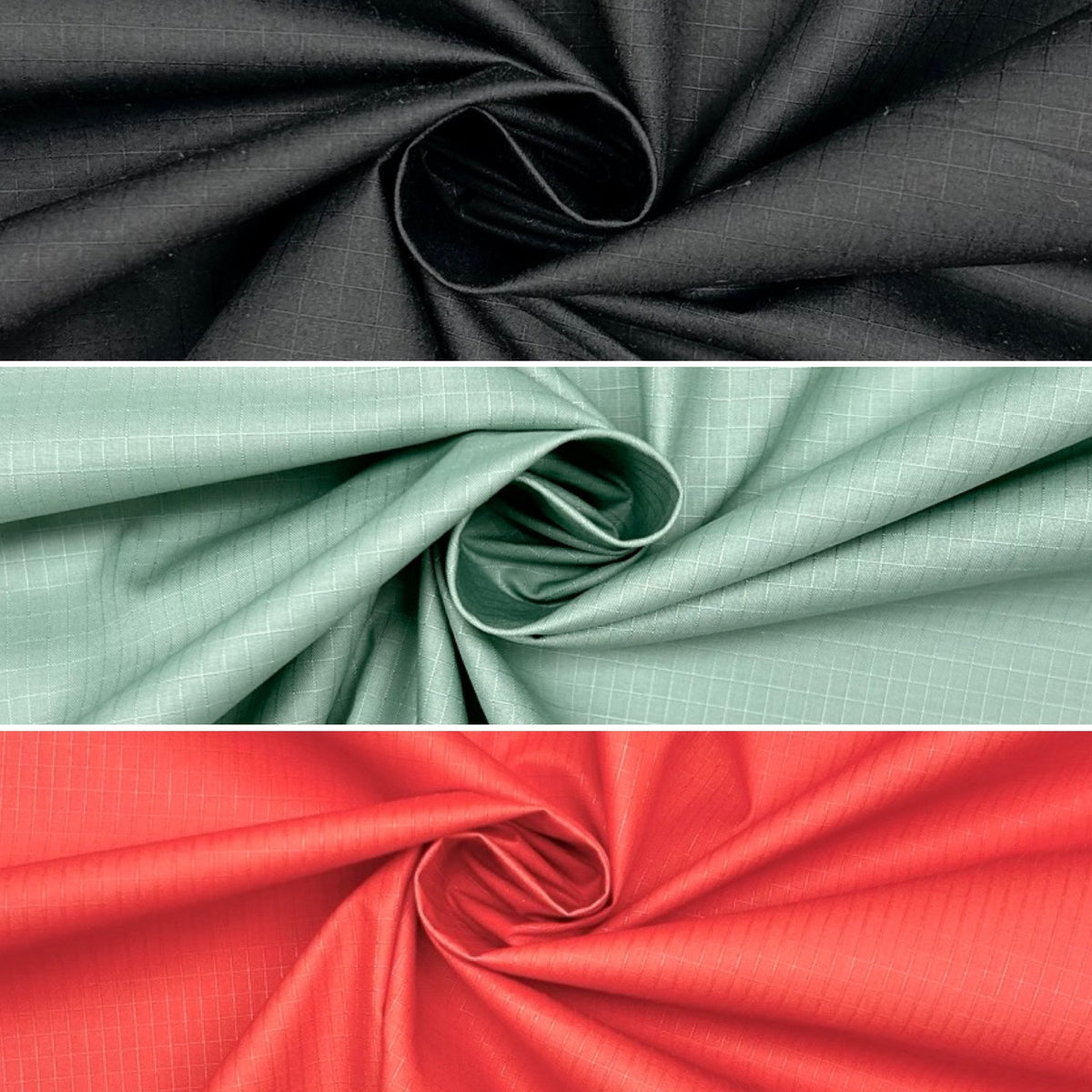 Small Check Water Resistant Ripstop Fabric