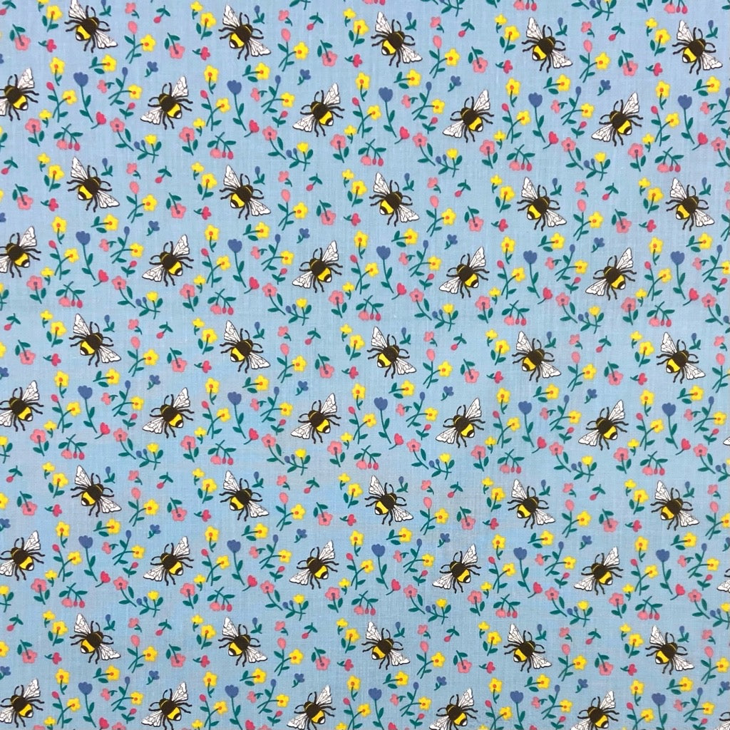 Bumblebees Polycotton Fabric