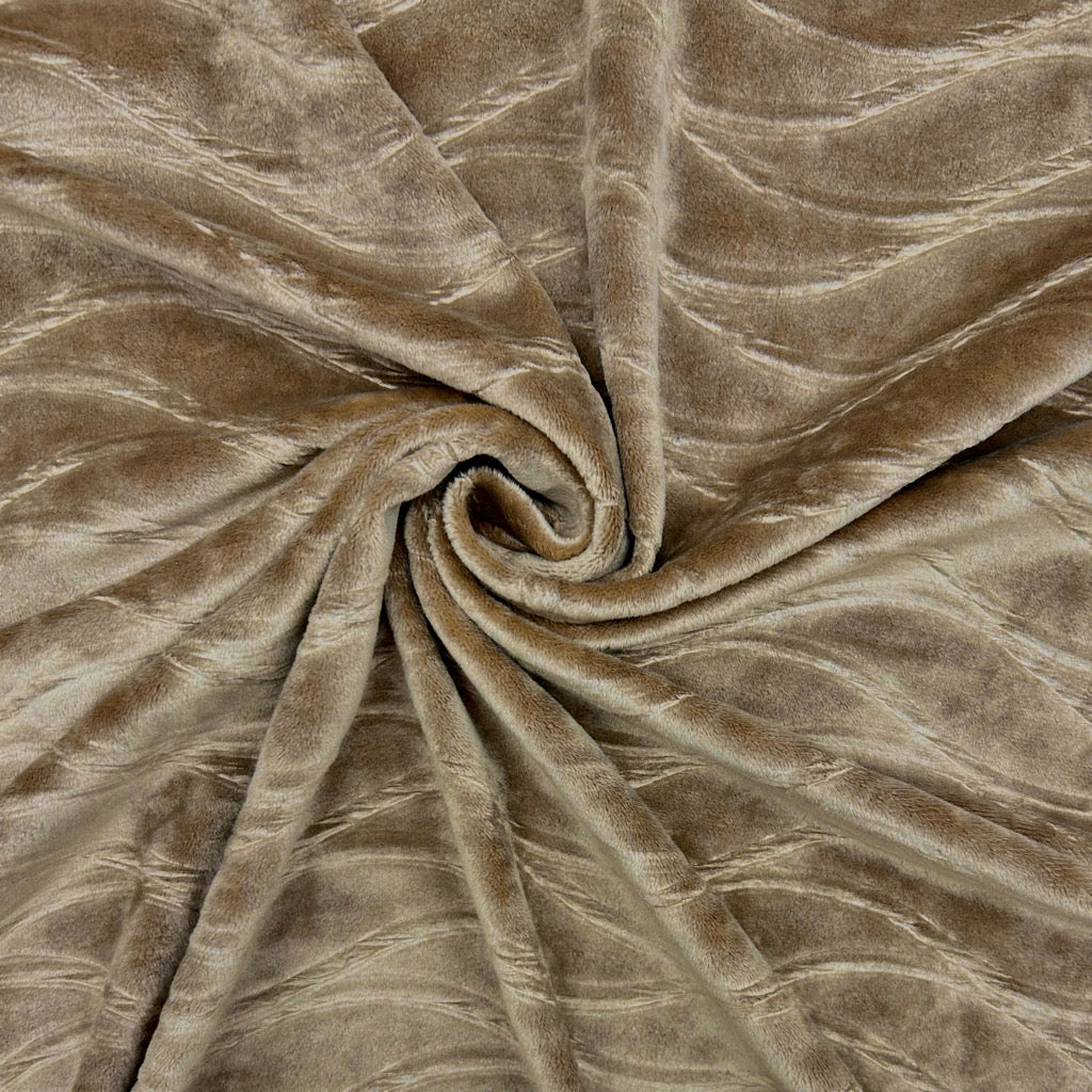 Wavy Tides Stretch Velvet Fabric