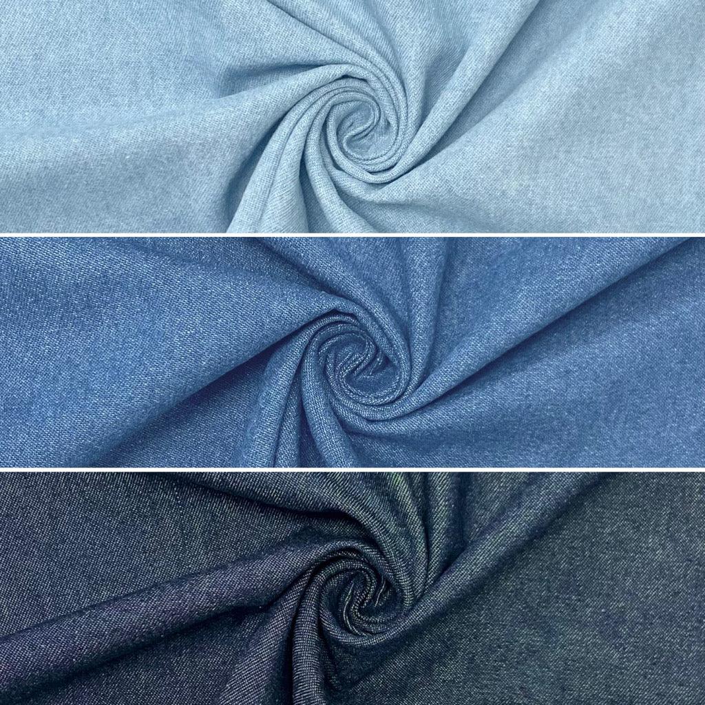 8oz Washed Denim Fabric - Pound Fabrics