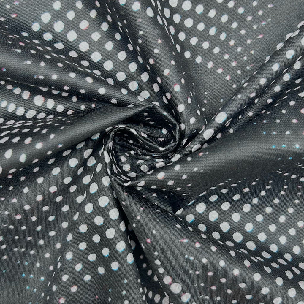 Flowing Dots Cotton Sateen Fabric
