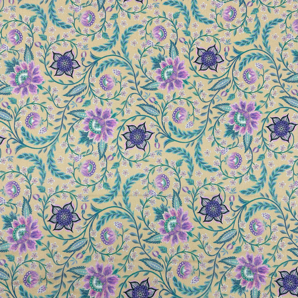 Decorative Vine Cotton Lawn Fabric