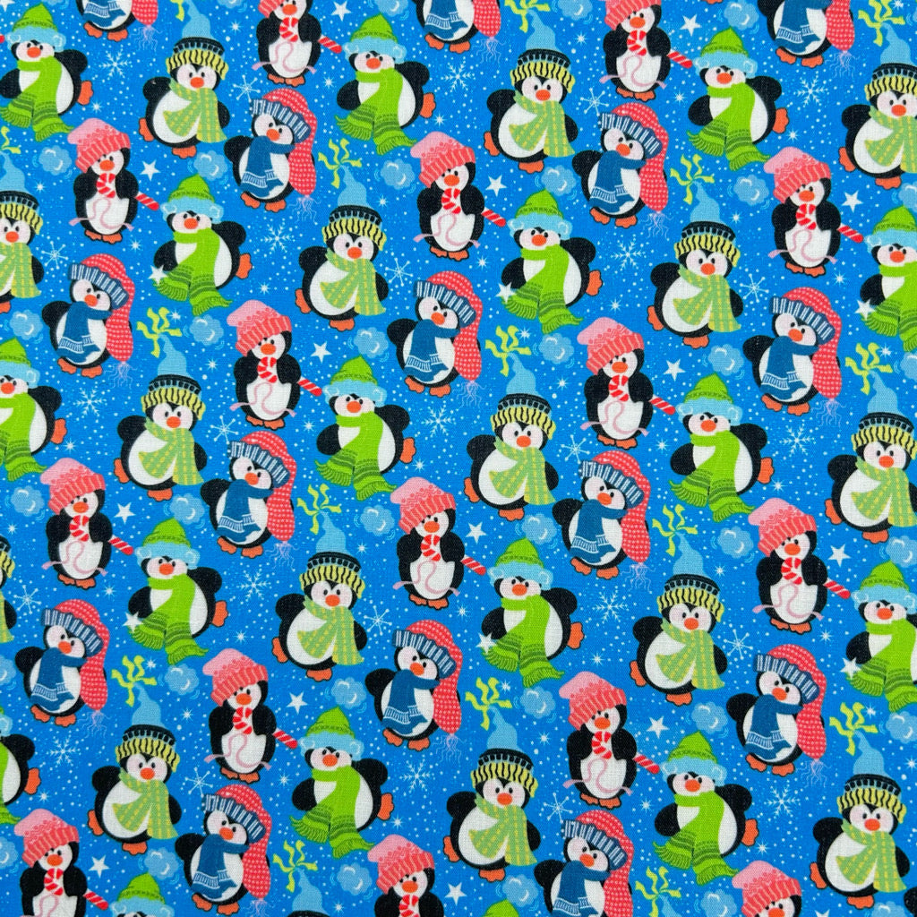 Cosy Penguins Polycotton Fabric