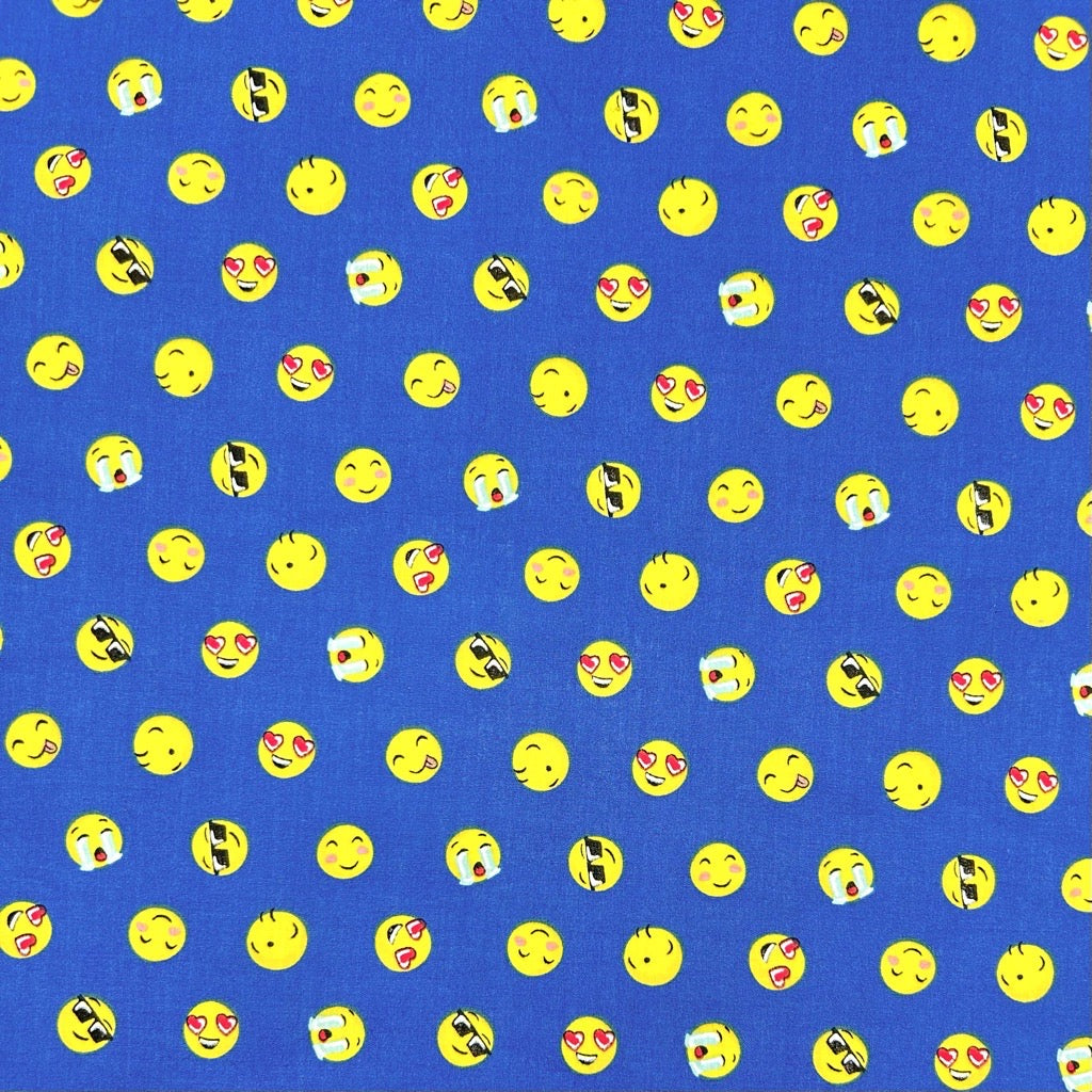 Fun Faces Polycotton Fabric