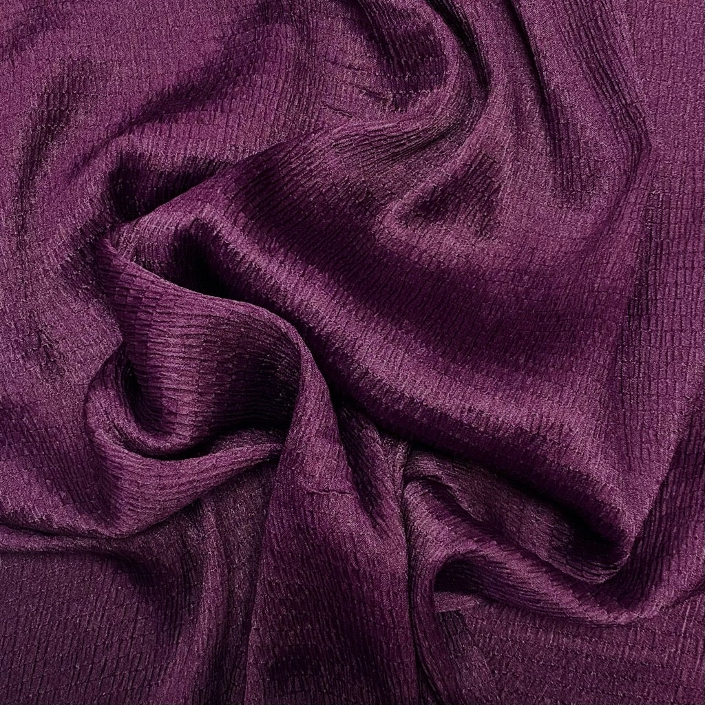 Purple Textured Satin Fabric