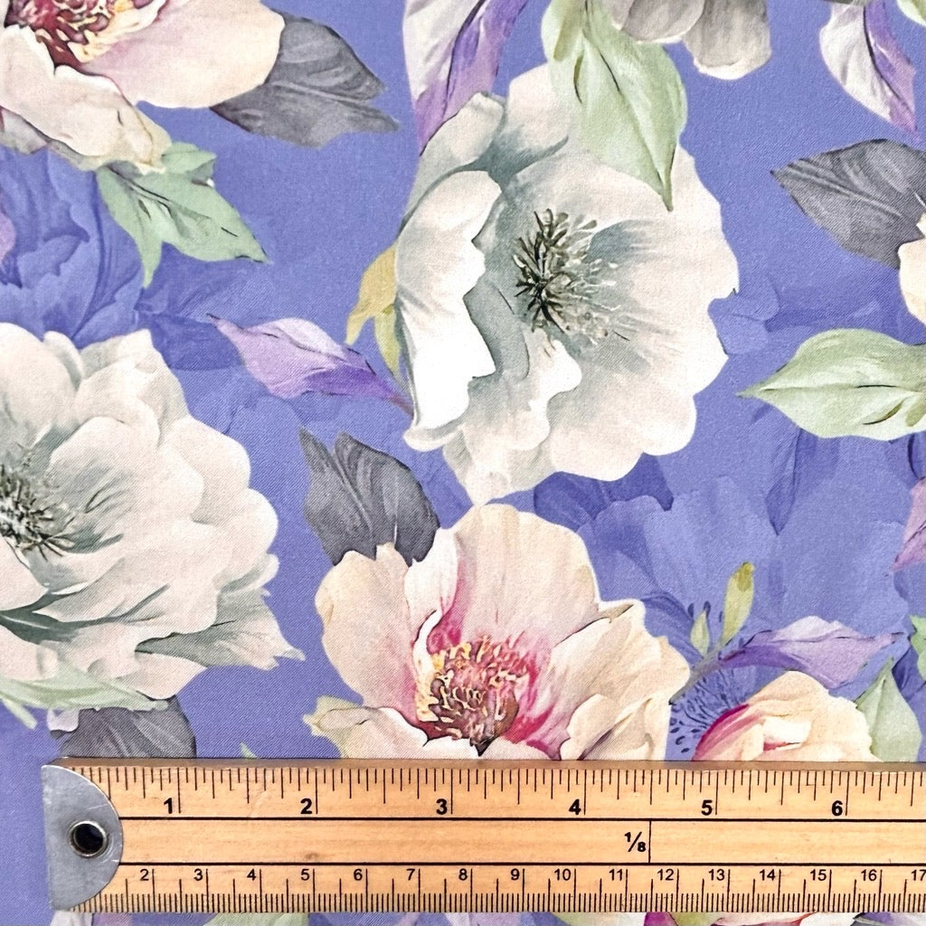 Vintage Peony Viscose Fabric