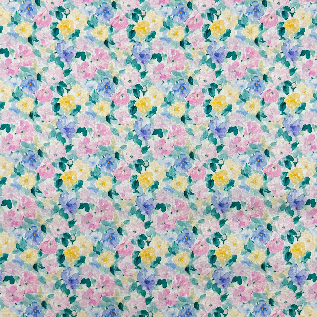 Gentle Blooms Cotton Sateen Fabric