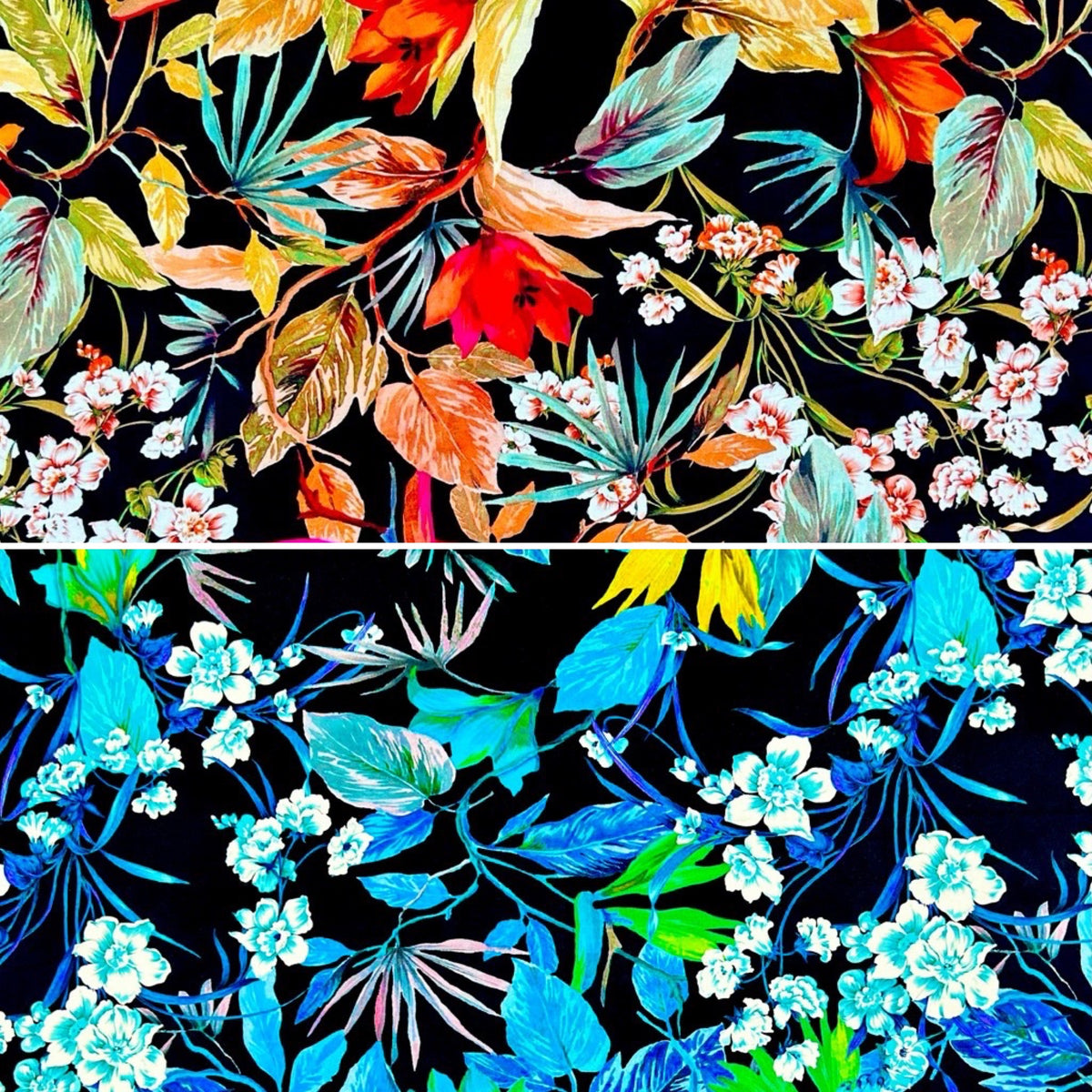 Floral Escape Viscose Challis Fabric