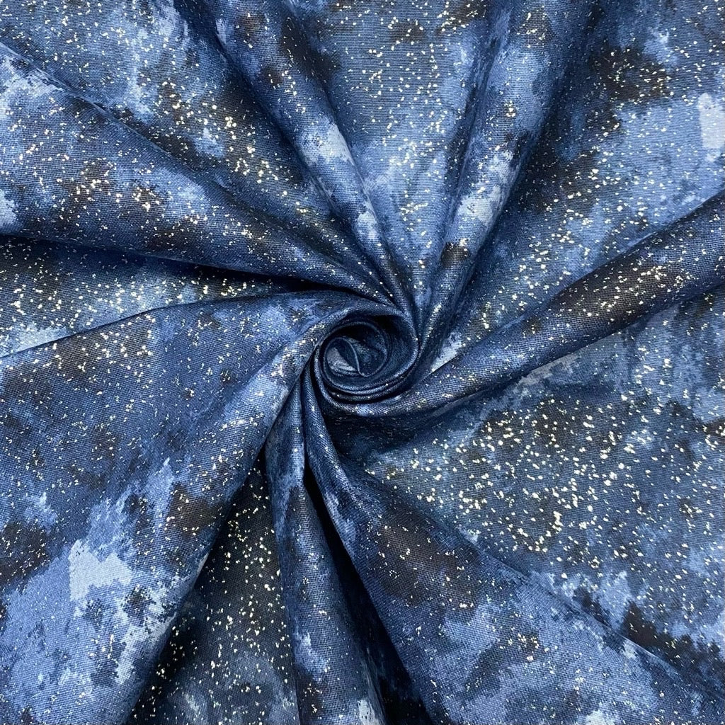 Glitter Tie-Dye Cotton Fabric
