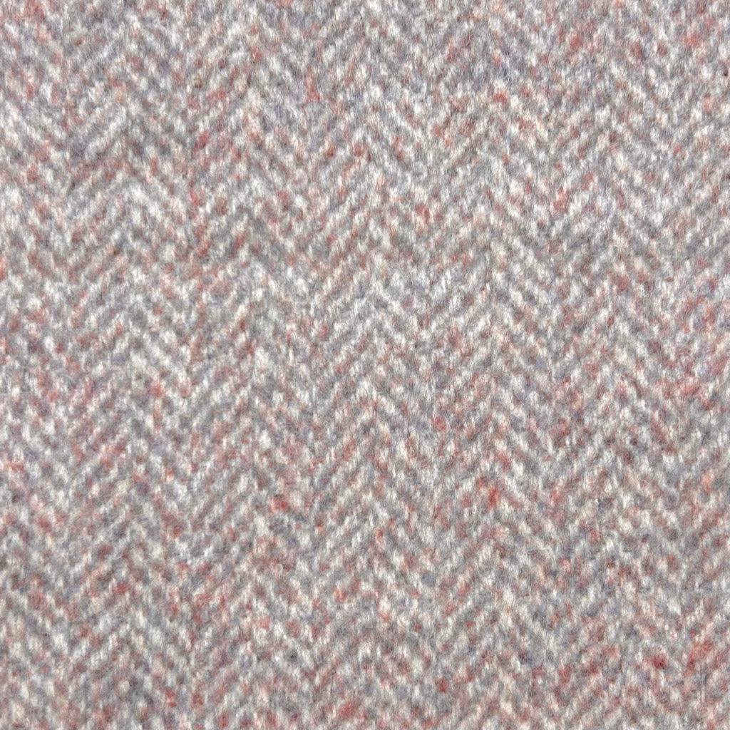 Pink Herringbone Brushed Wool Blend Fabric - Pound Fabrics