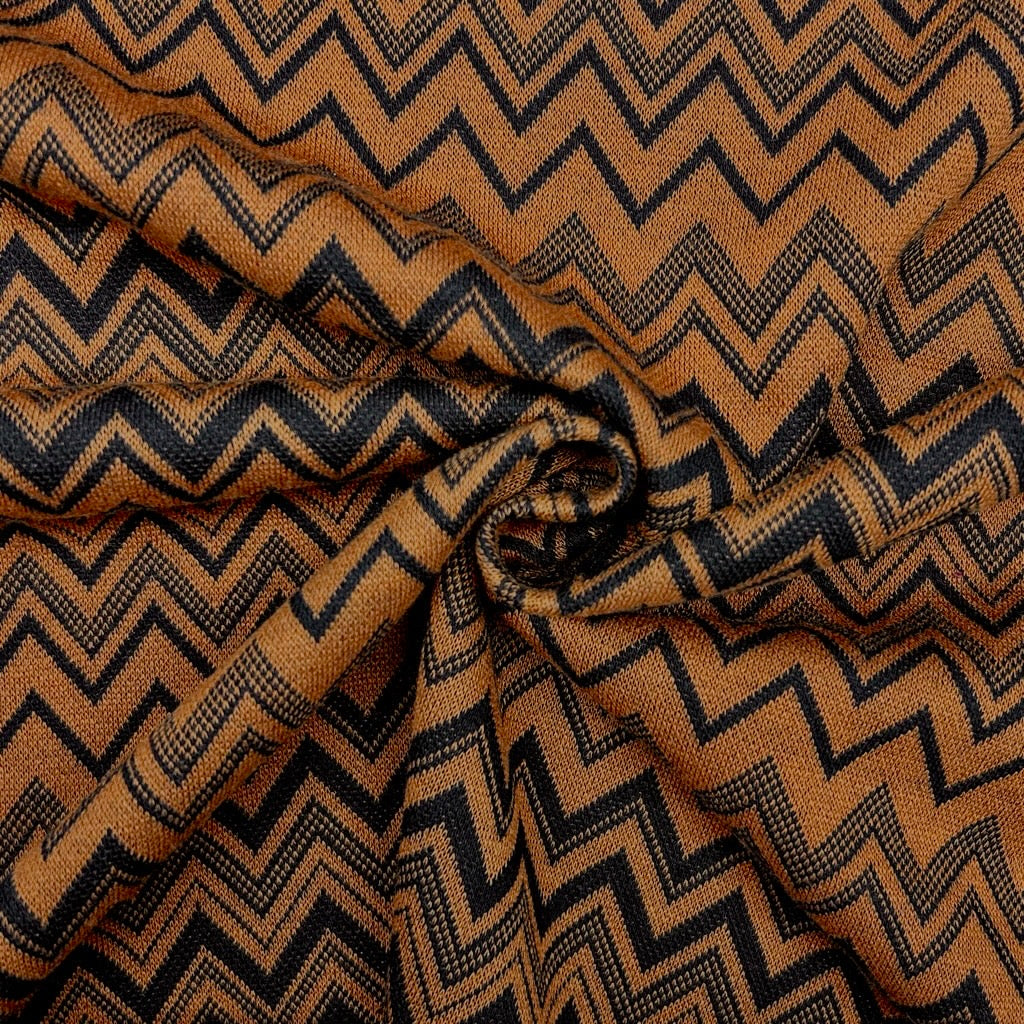Chevron Stripe Knit Jersey Fabric