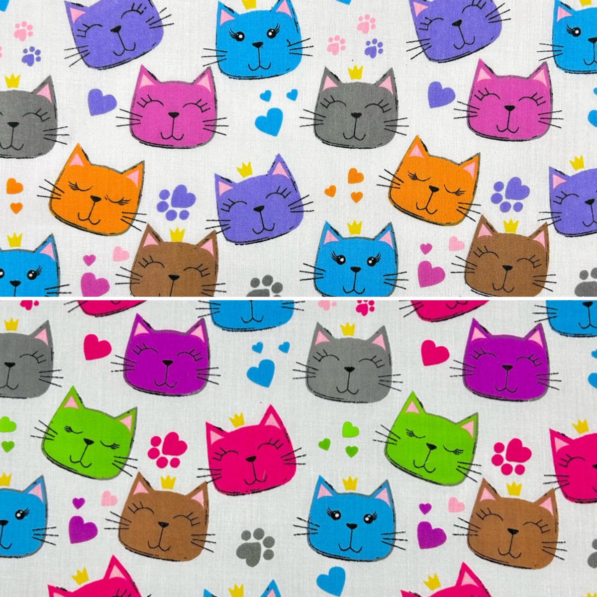 Royal Kitties Polycotton Fabric