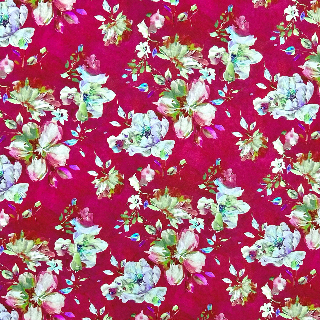 Mystic Petal Viscose Challis Fabric