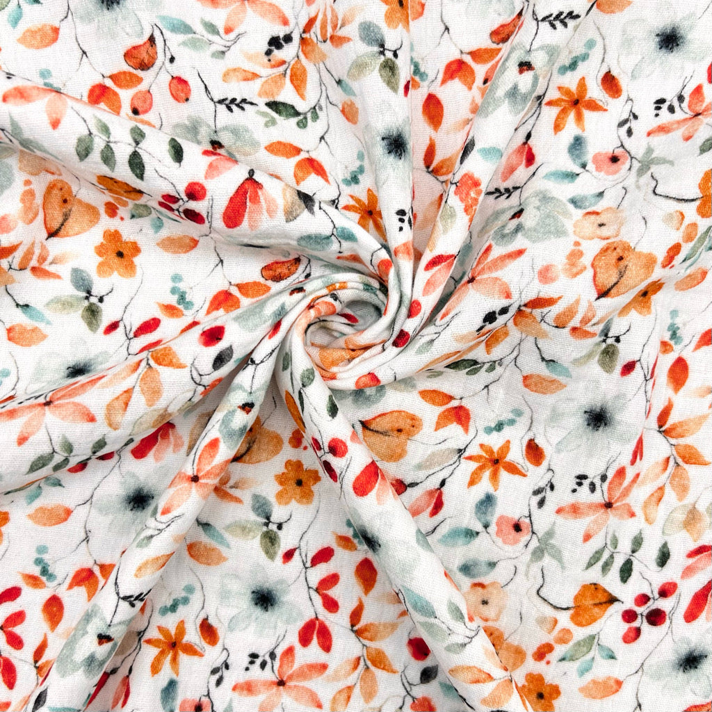 Vibrant Florals Double Gauze Fabric