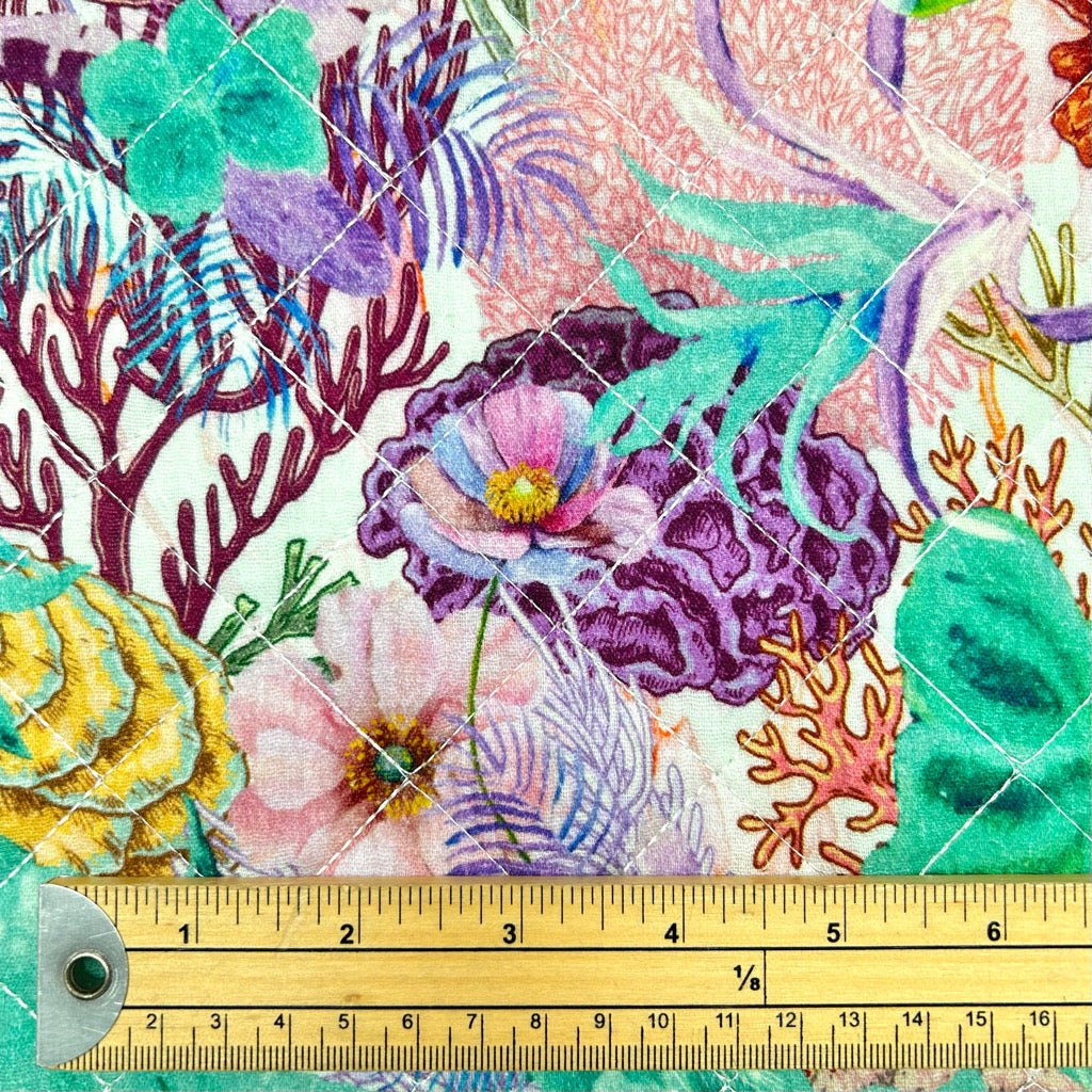 Ocean Botanicals Quilted Cotton Blend Fabric