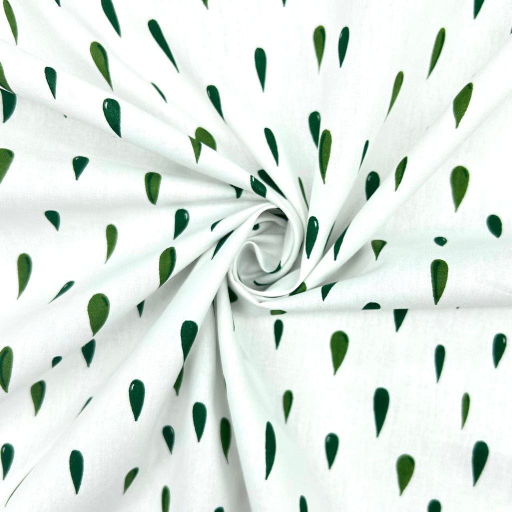 Raindrops Cotton Poplin Fabric