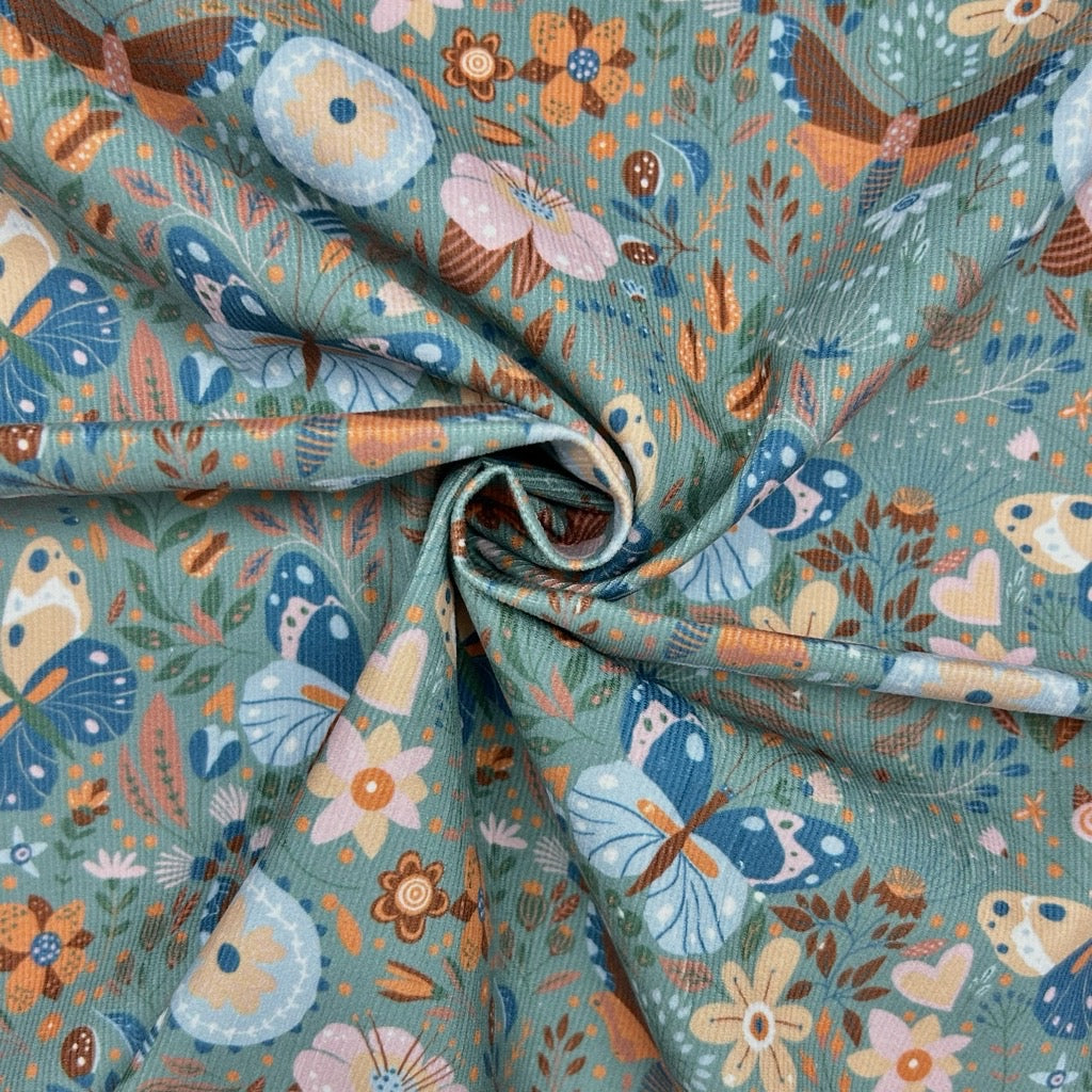 Wildflower Wings Needlecord Fabric