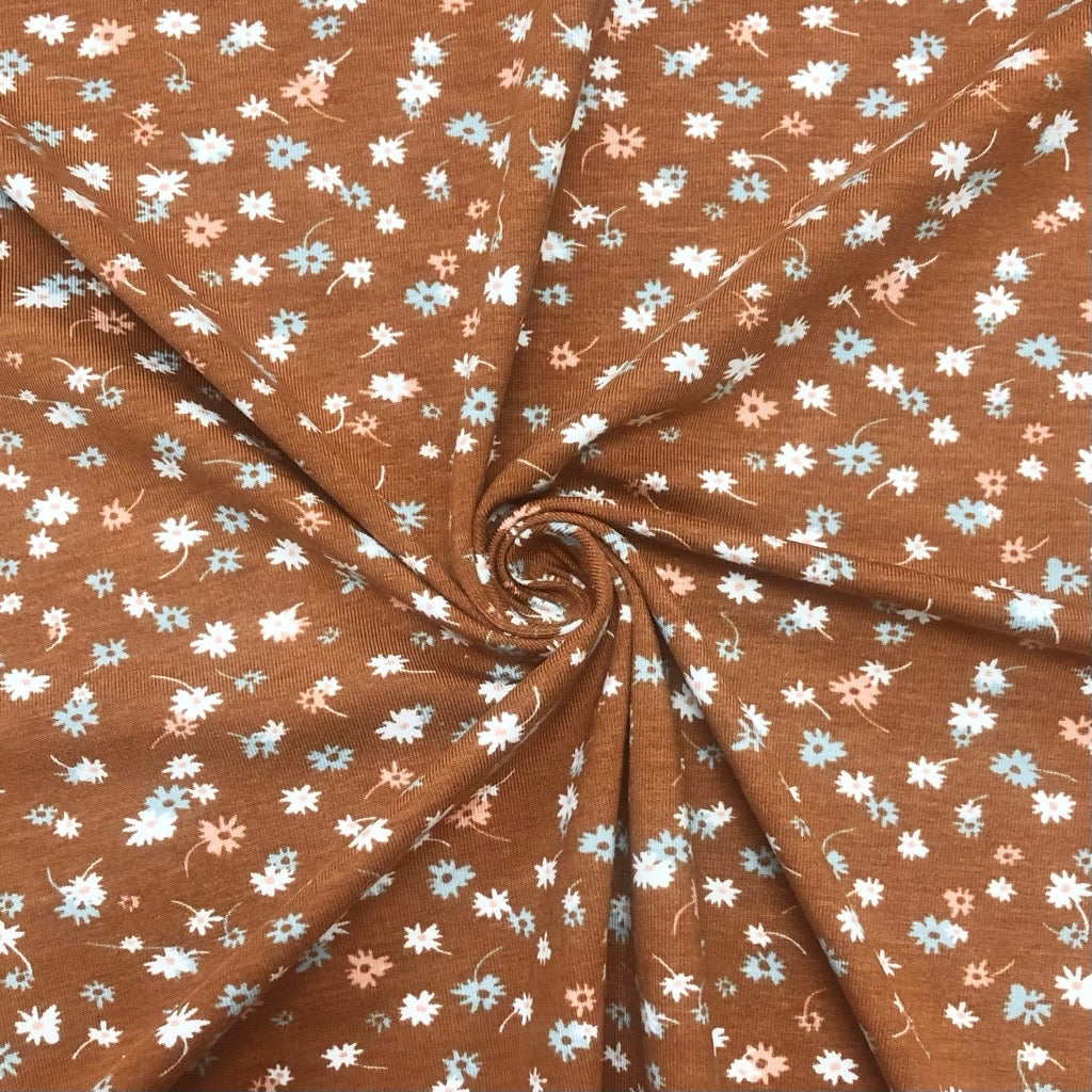 Small Daisies Modal Jersey Fabric