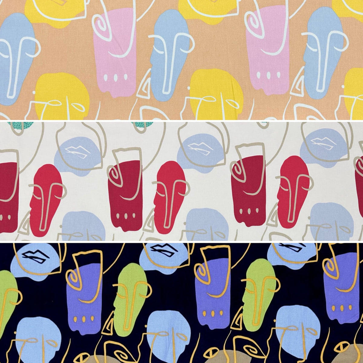 Prism Portraits Cotton Satin Fabric