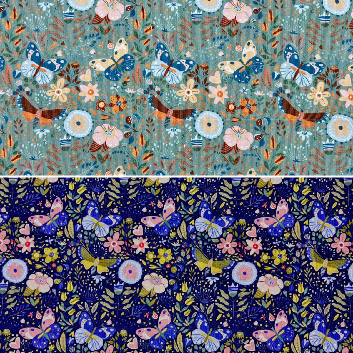 Wildflower Wings Needlecord Fabric