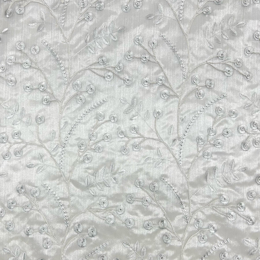 Floral Lace Embroidery Curtain Voile Fabric