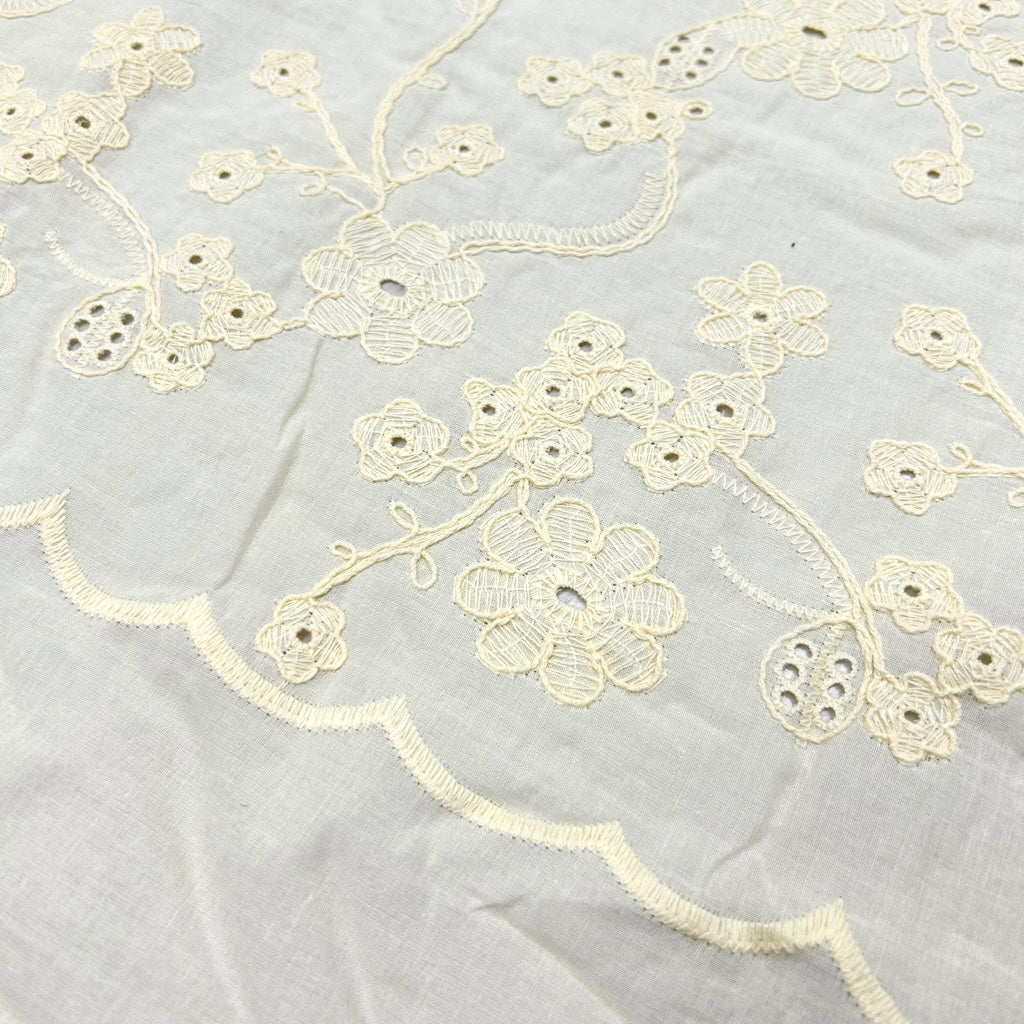 Floral Perfection Embroidered Cotton Fabric