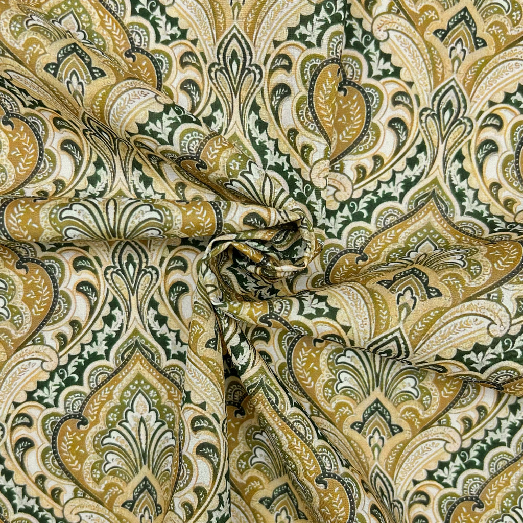 Heritage Damask Cotton Lawn Fabric