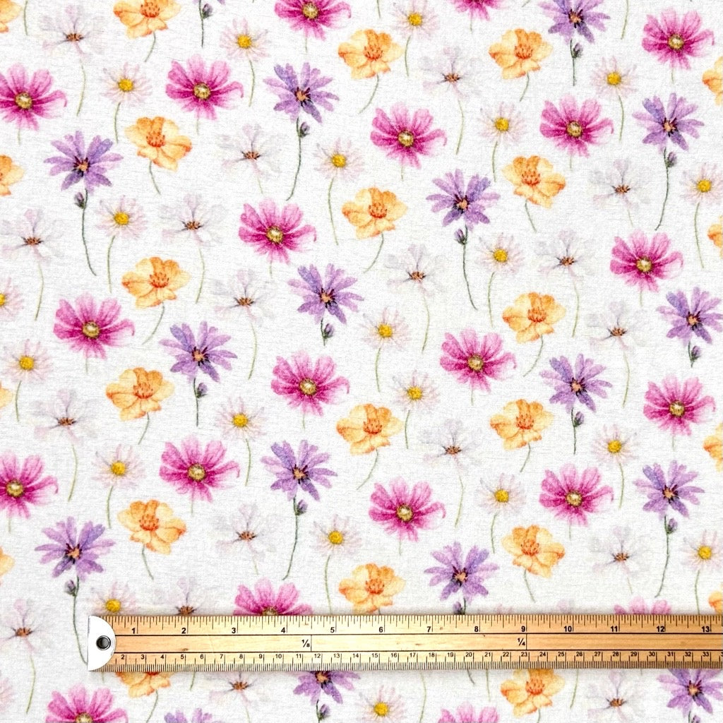 Soft Petal Wildflowers Brushed Cotton Fabric - Pound Fabrics