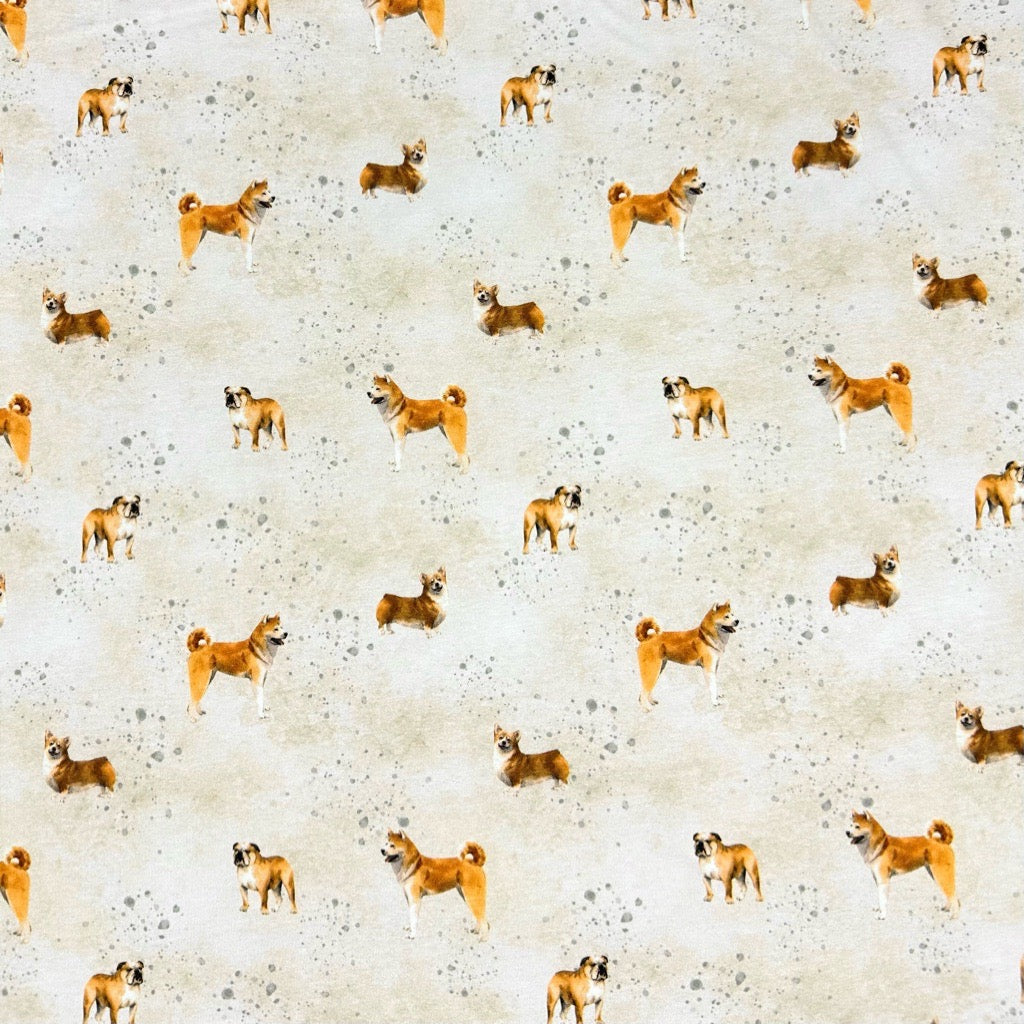 Urban Dogs Cotton Jersey Fabric