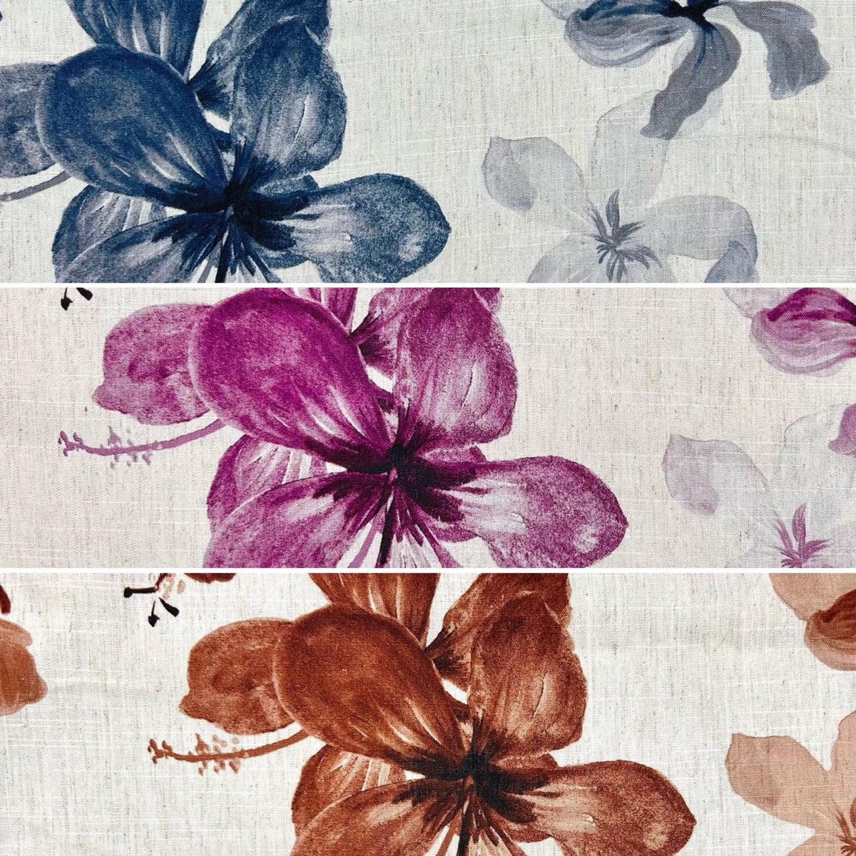 Dusky Garden Linen Viscose Fabric