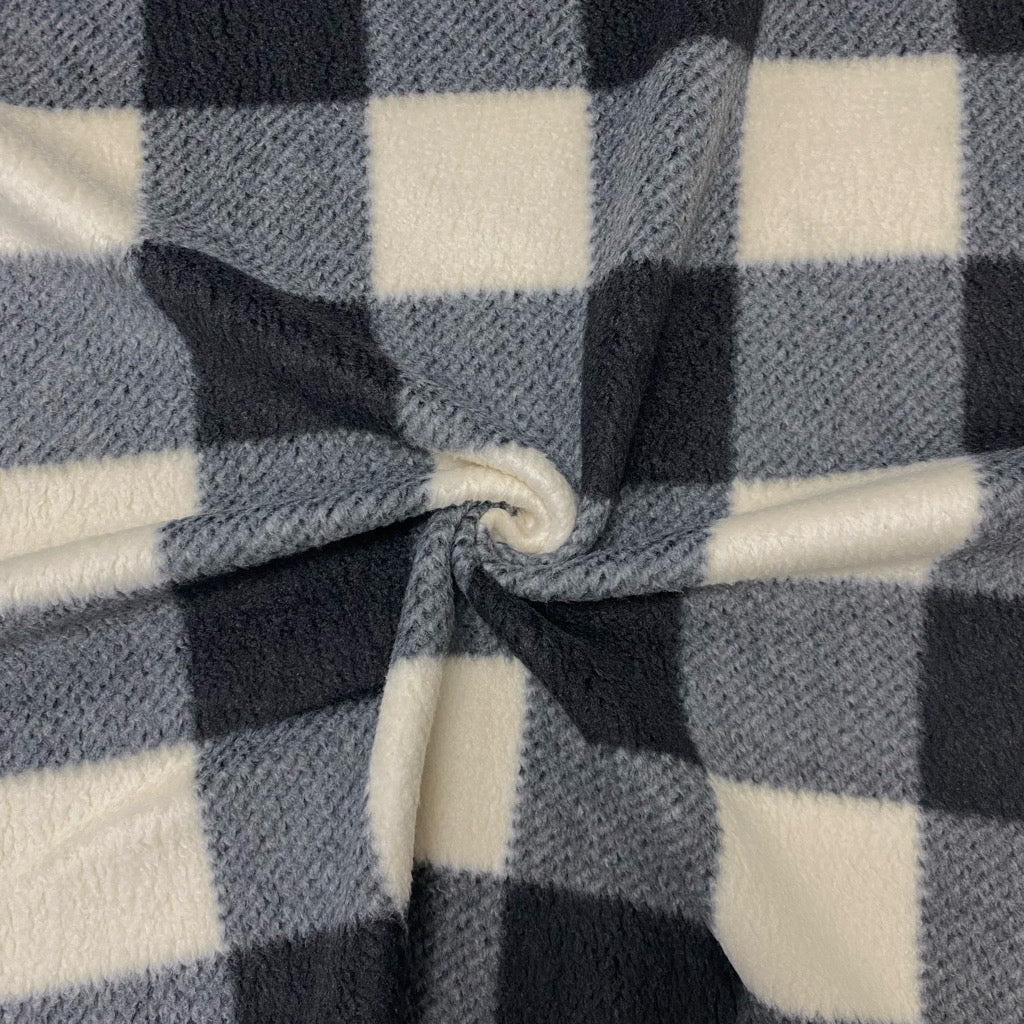 Checkered Sherpa Fur Fabric