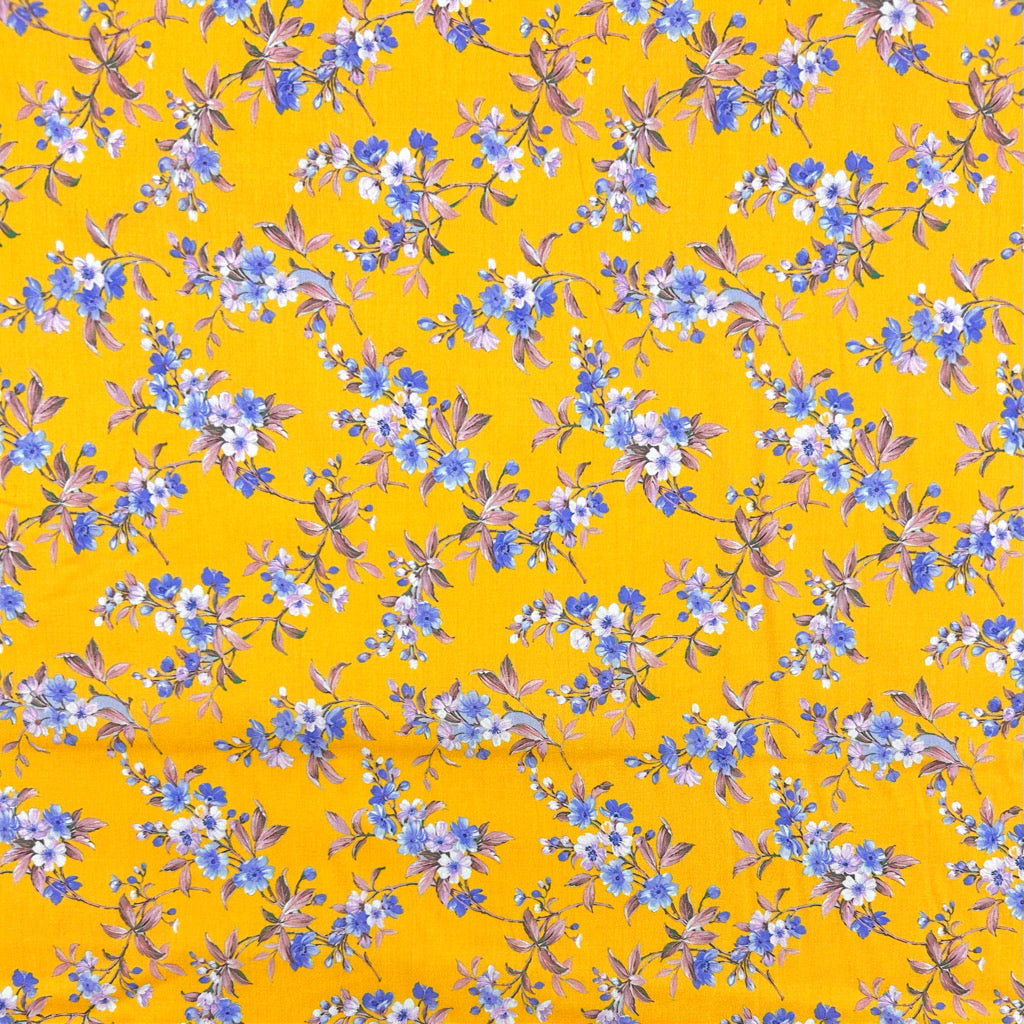 Flower Delight Cotton Lawn Fabric
