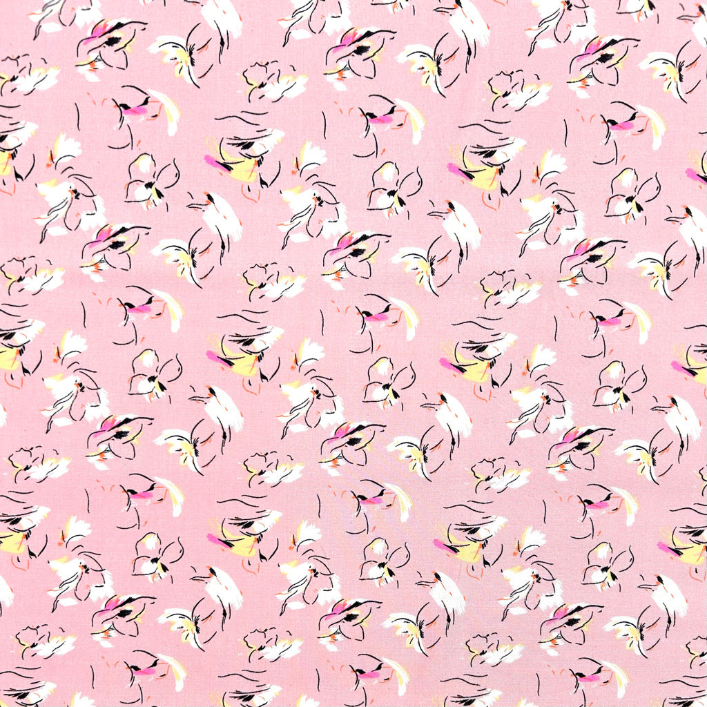 Artistic Floral Viscose Fabric