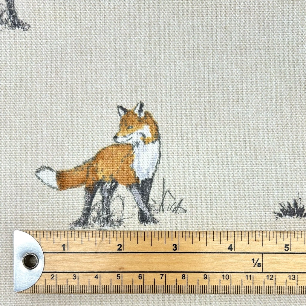 Forest Fox Cotton Canvas Fabric