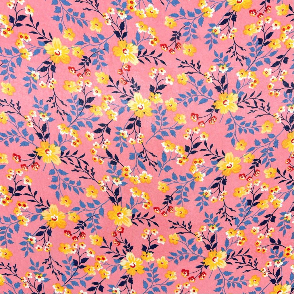 Flower Garland Chiffon Fabric