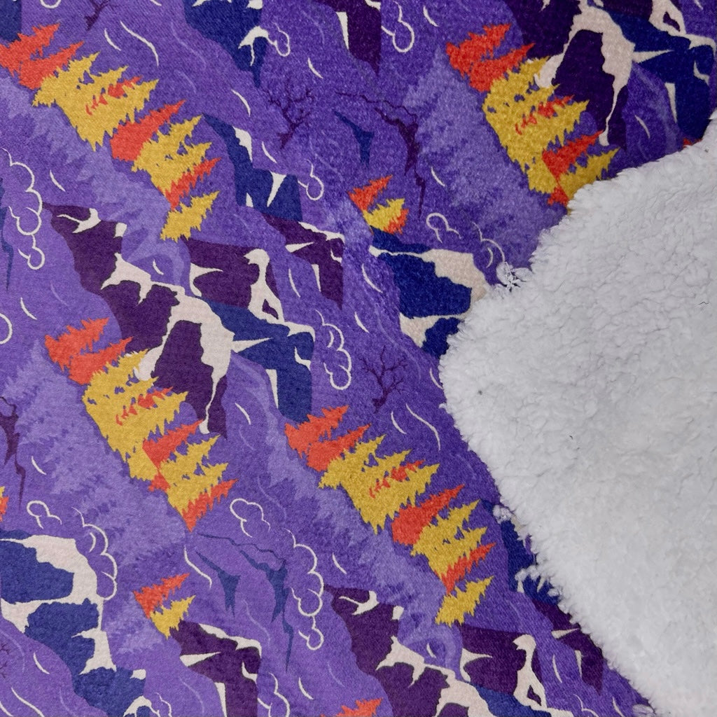 Mountain Meadow Sherpa Fur Backed Fleece Fabric
