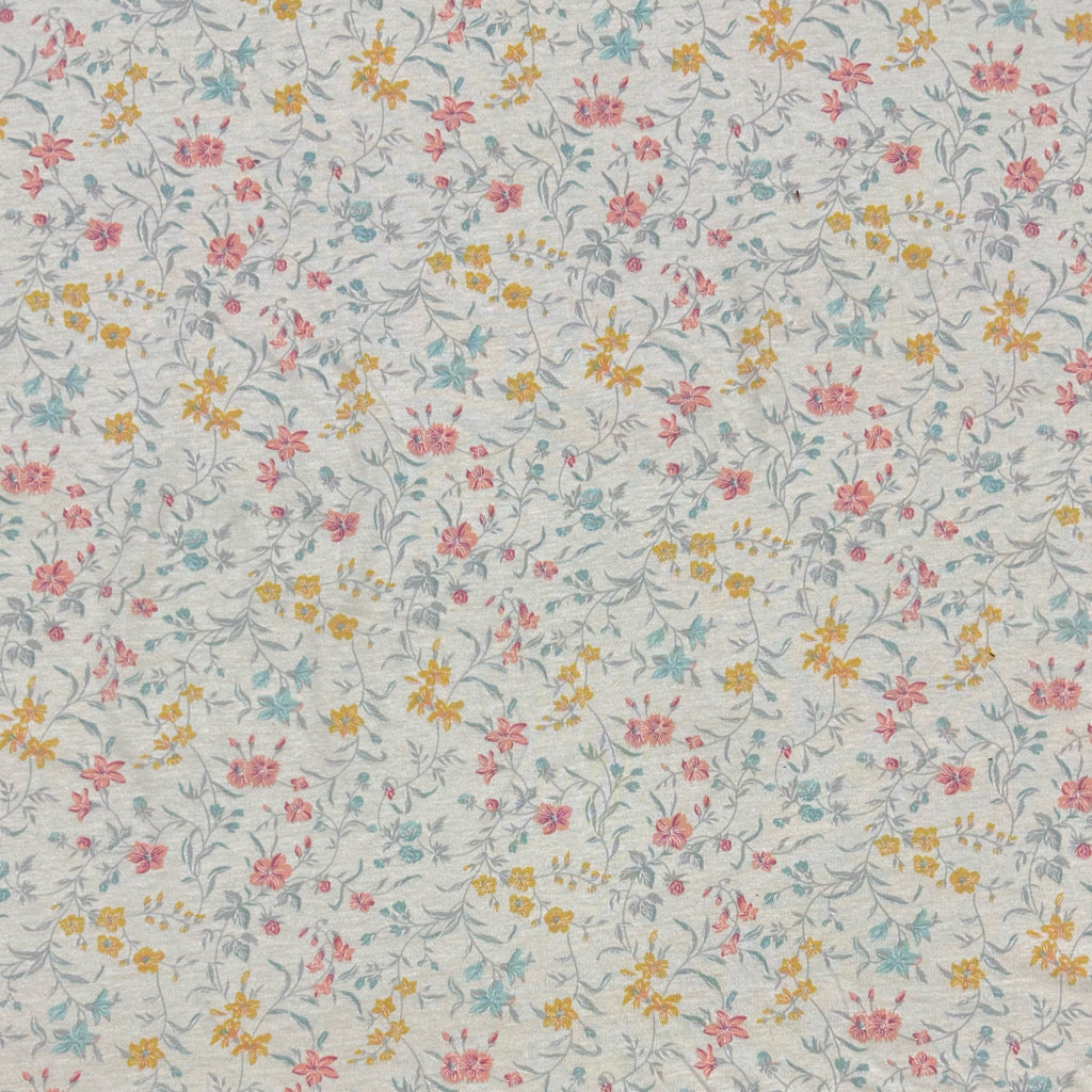 Mixed Wild Flowers 100% Cotton Jersey Fabric