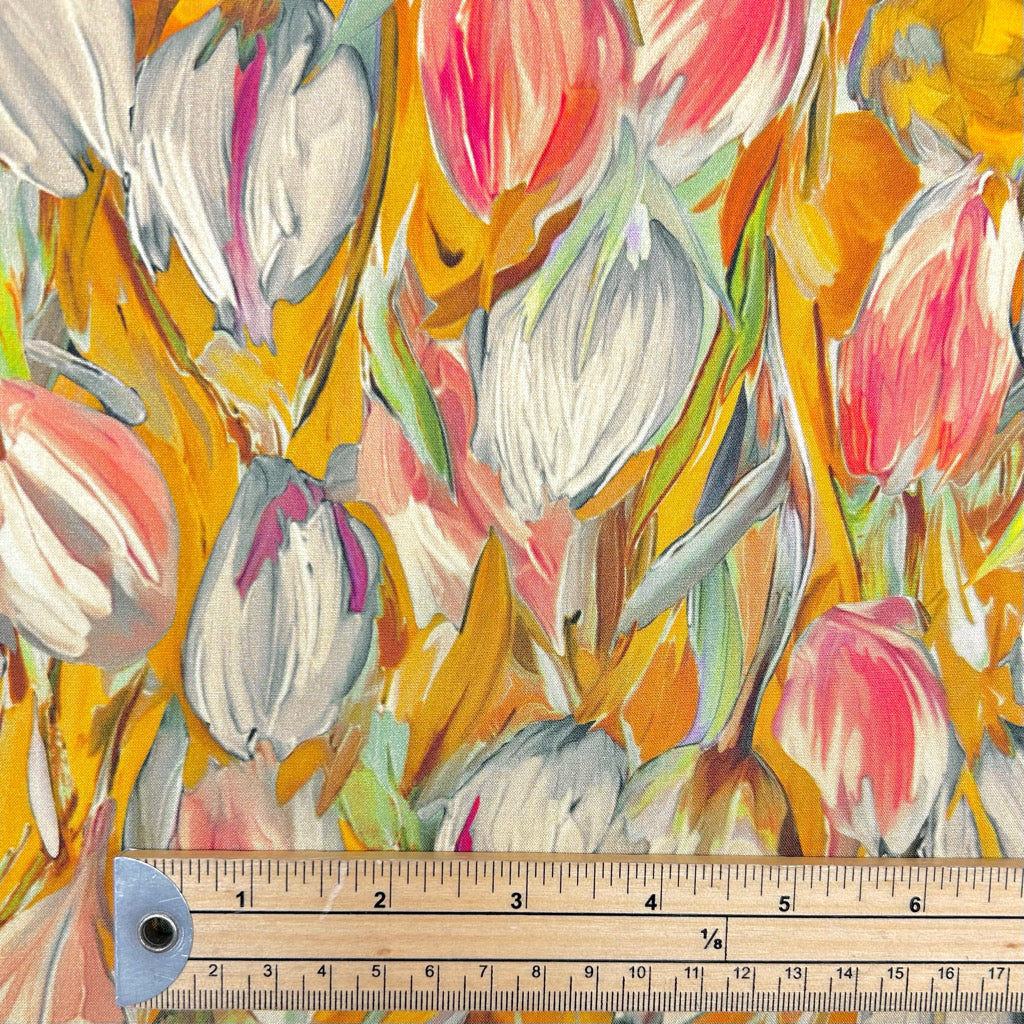 Tulip Impression Viscose Fabric