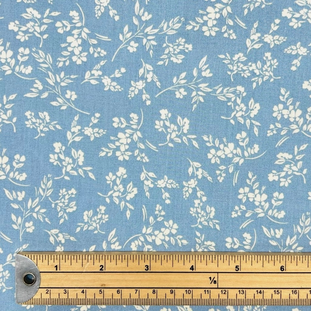 Vintage Ditsy Rose & Hubble Cotton Poplin Fabric