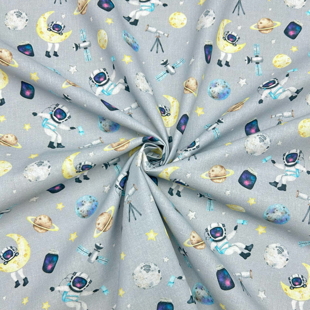 Space Time Cotton Poplin Fabric