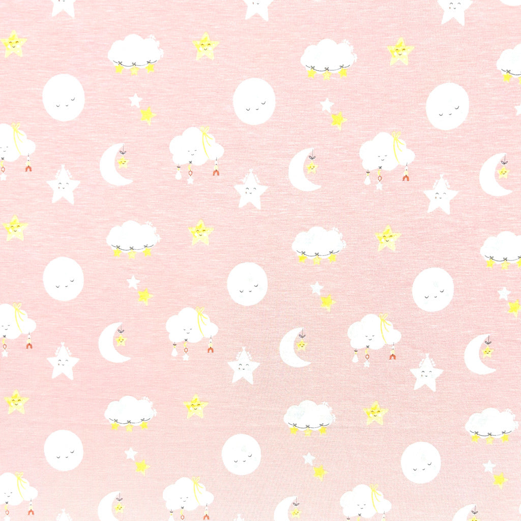 Starry Skies Bamboo Cotton Jersey Fabric