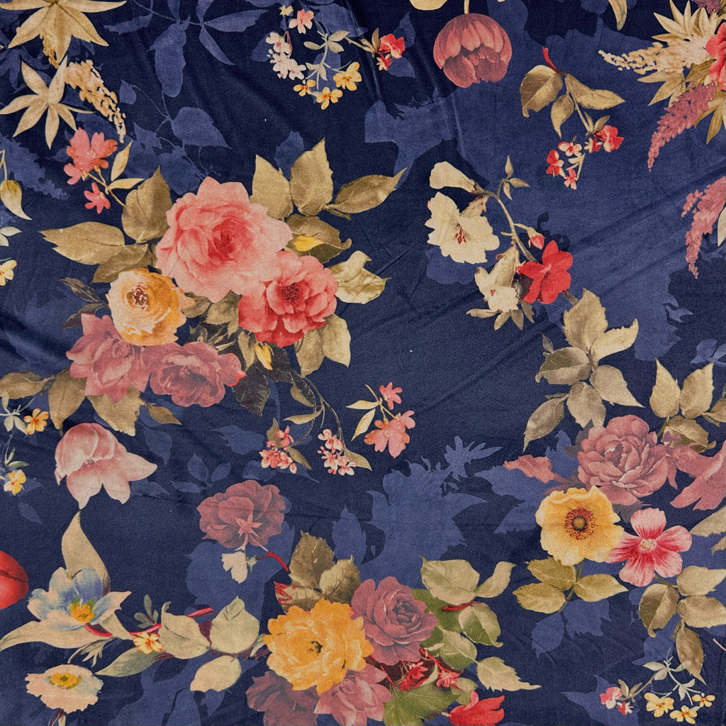 Blossom Mix Stretch Velvet Fabric