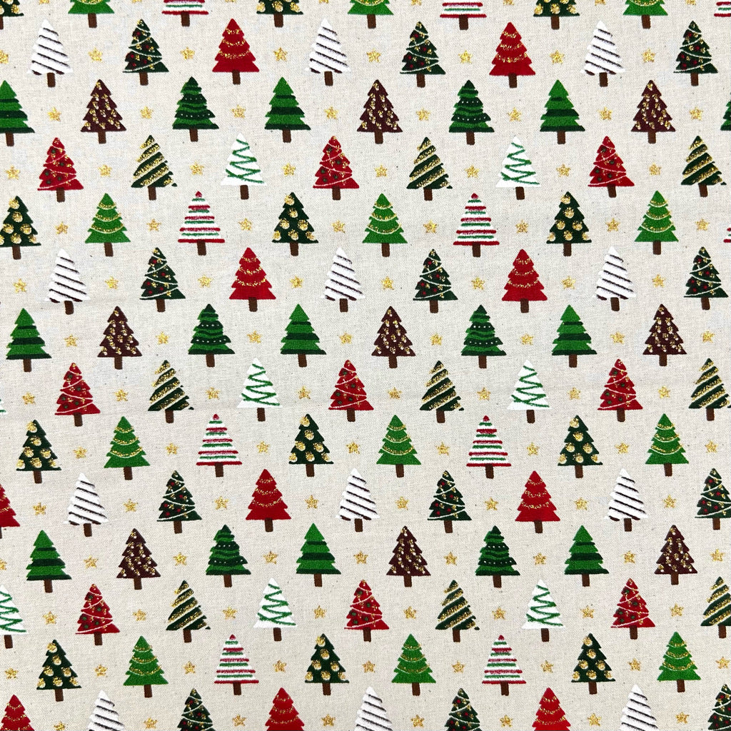 Merry Little Trees Christmas Cotton Fabric