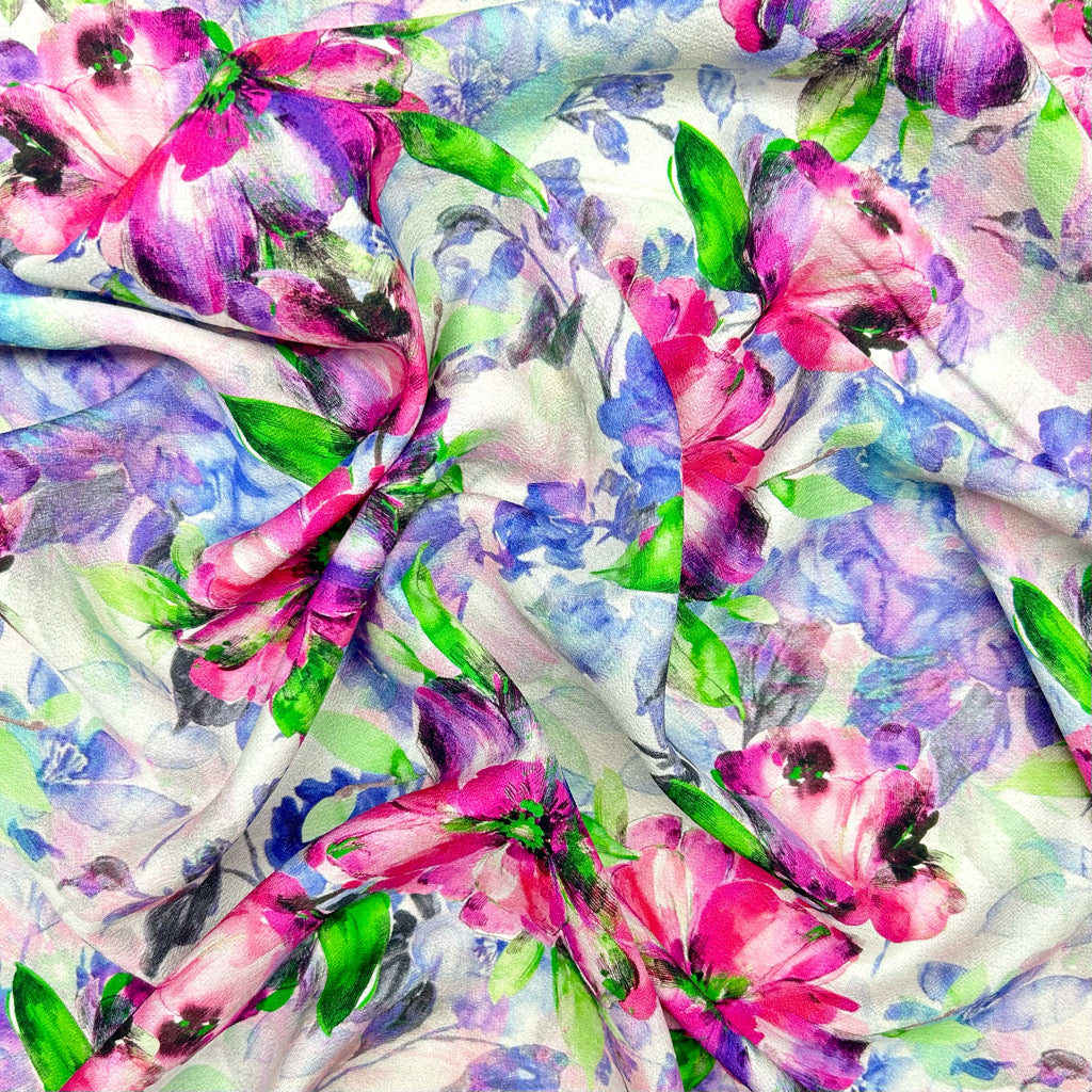 Solar Bouquet Viscose Nylon Fabric