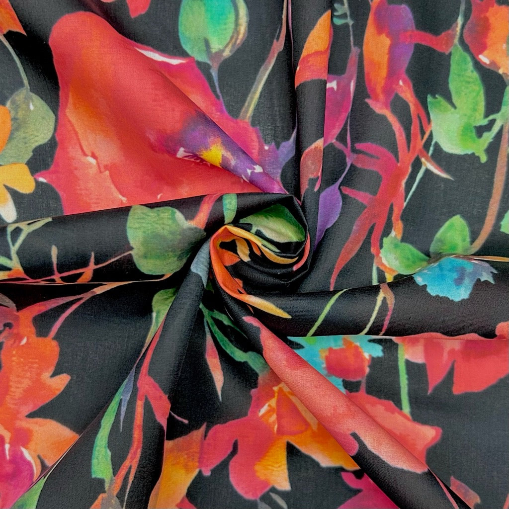 Poppy Burst Cotton Lawn Fabric