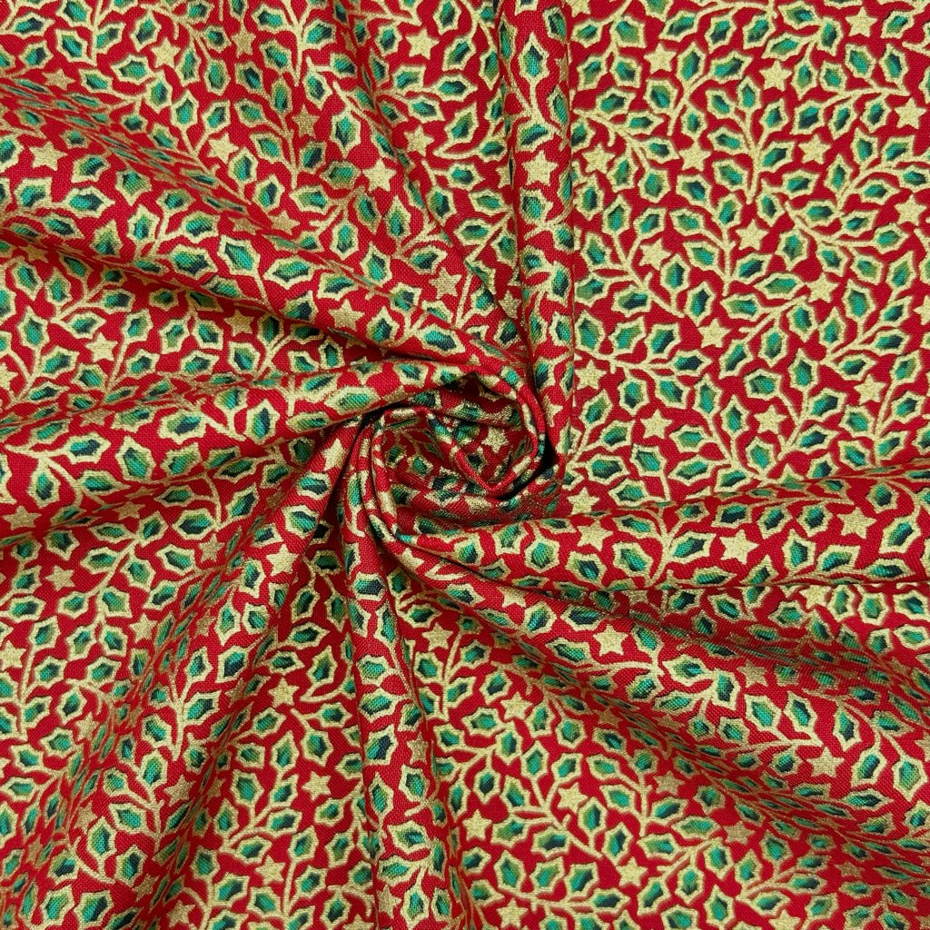 Winter Flourish Christmas Cotton Fabric