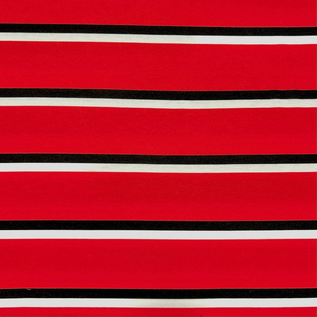 Special Offer Red Stripe Jersey Fabric - 5m Pre-cut