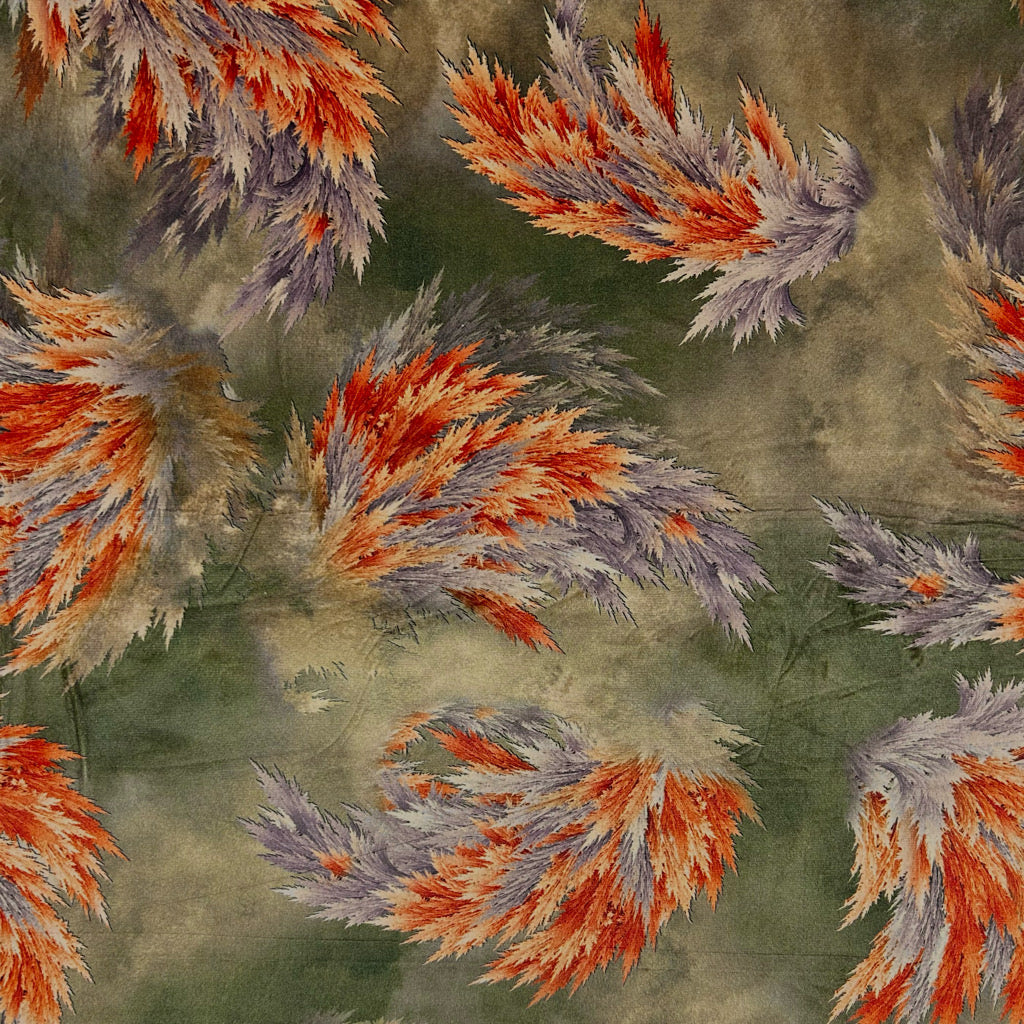Soft Feathers Stretch Velvet Fabric