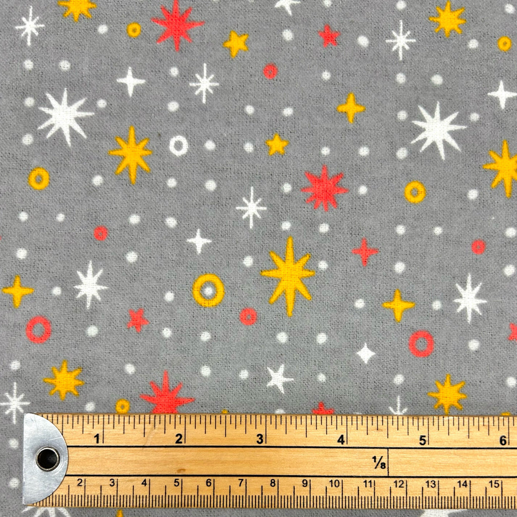 Stars and Sparkles Brushed Cotton Blend Fabric